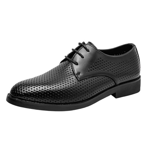 Fashion Oxford Shoes Men's Lightweight Formal Shoes Men's Breathable Lace-up Brogues