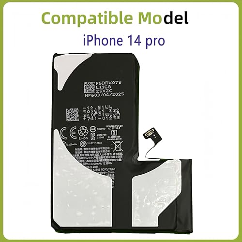 Batterie de rechange A2866 haute capacité pour iPhone 14 Pro et outils - 3