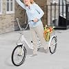 20 Inch Adult Tricycle, Adult Trike Bike, 3 Wheels Cruiser Bike with Large Shopping Basket, Men Women Bicycle Gift for Elderly Seniors Fitness, Shopping, Outdoor Exercise, 61.32x25.98x41.33in (White) #1