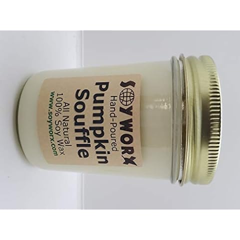 8 Ounce Soy Jar Candle with Lid Pumpkin Souffle Fragrance by Soyworx Cover
