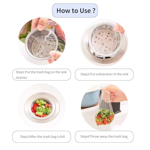 200 filtros desechables para desagüe de cocina y baño miniatura 4