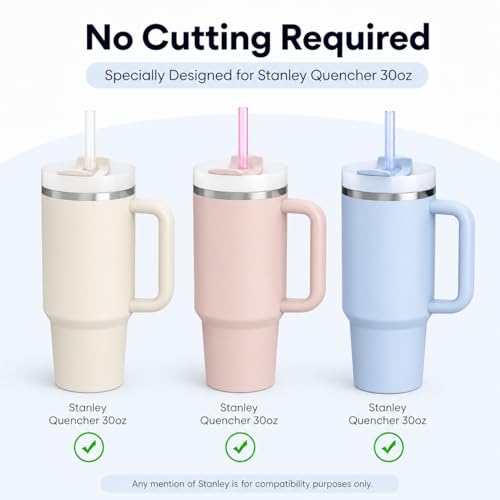 Image of Joshey Replacement Straws for Stanley Quencher 30oz Tumbler, 6 Pack