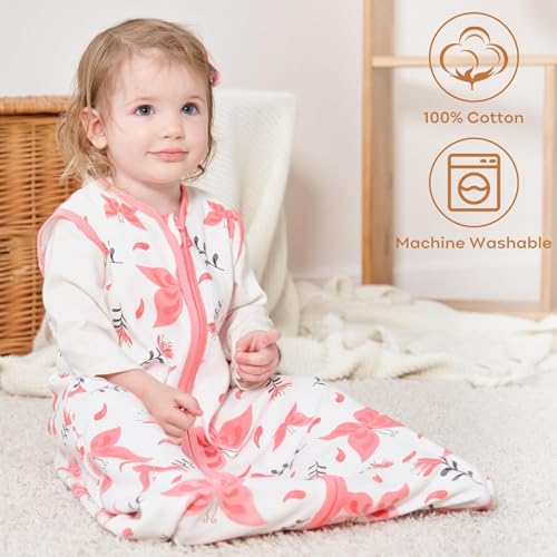 Image of Yoofoss Baby Sleep Sack 24-36 Months Wearable Blanket for Babies 100% Organic Cotton 2-Way Zipper TOG 0.5 Toddler Sleeping Sack 3 Pack, Sleep Sacks