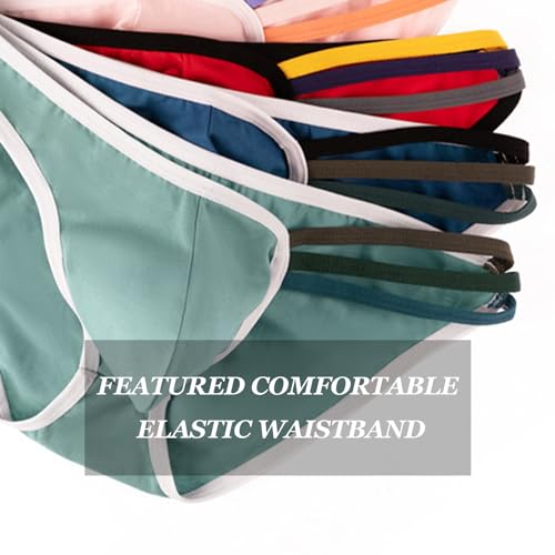 Meshal Men's Sexy Low-Rise Cotton Bikini Briefs Lightweight Soft Lingerie Underwear3