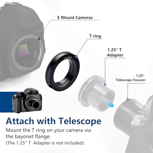 Lightdow Adaptador de Montura T/T2 para Sony A7/A7R/A6000/A5100 miniatura 2