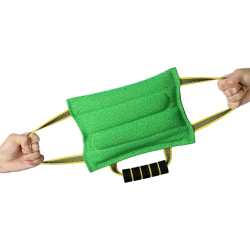 Hrlace Hundebisskissen 26 x 19cm, 3 Griffe, Kauspielzeug für Hunde, zum Trainieren und Spielen, Gelb