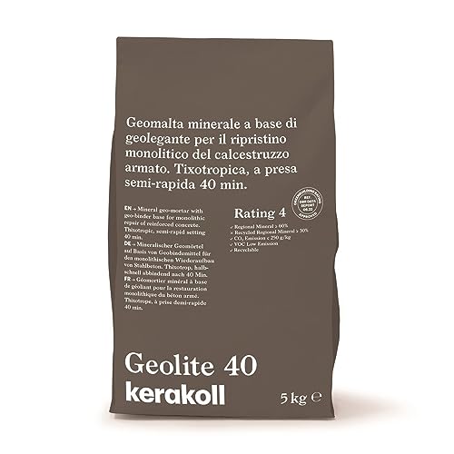 Kerakoll Geolite 40 Geomalta Minerale per Ripristino Monolitico del Calcestruzzo Armato Confezione 5kg
