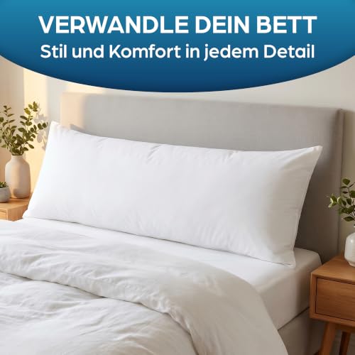 Flowen Seitenschläferkissen 40 x 145 cm Langes Kissen für Seitenschläfer Body Pillow 40x145 mit...