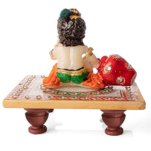 Estatua de Krishna Laddu Gopal con Chauki para Decoración y Pooja miniatura 4