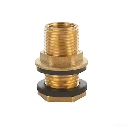 Besshepplo Conector de latón para Tanque de Agua, para acuarios, diseño a Prueba de Fugas con Silicona de Doble Capa para Conexiones seguras (G1/2)