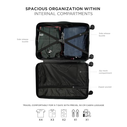 Image of Dunes 50 cm Cabin Polycarbonate Trolley Bag for Travel | Hard Shell 8 Spinner Wheels Luggage | 360 Spinner | Water Repellent | Desert Sand Suitcase | Ideal for Trips & Holidays