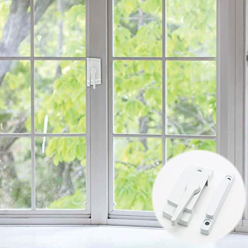 Uenhoy 2 Pack Cam Action Window Sash Locks for Double Hung Windows, White Sash Window Locks for Vertical & Horizontal Sliding Windows - Image 5