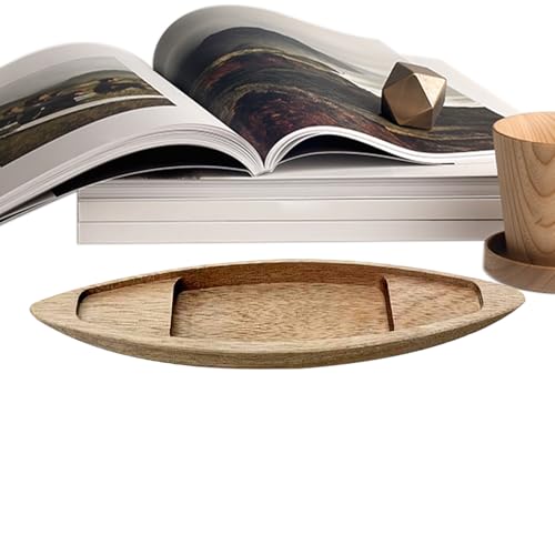 de Madera - Canoa Flotante en Miniatura para Artesanías,de Madera Inacabado Decoración Náutica | para Hogar Oficina Mesa Centros de Mesa Dormitorio Sala de Estar Escritorio Estantería Acuario Cumpleañ