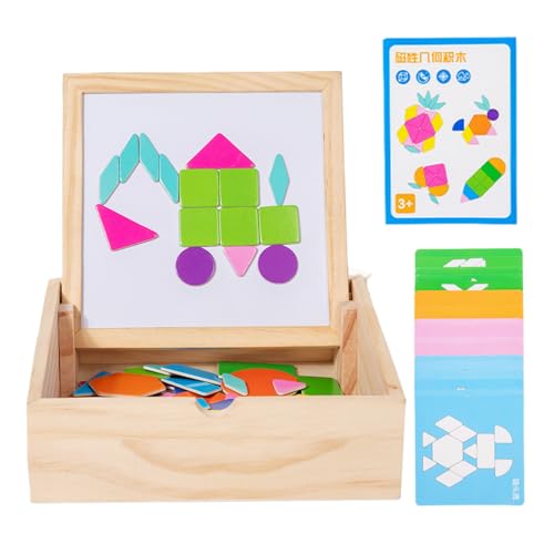 ETUCYNG Tangrams magnéticos, Juguetes educativos de Madera, Interactivo, para casa, Escuela, Aula, Noche Familiar, Viajes, Fiestas, Tiempo de Descanso, Actividad grupal, Preescolar