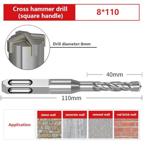 Perceuse à percussion électrique foret 8x110 pour percer un mur sans effort