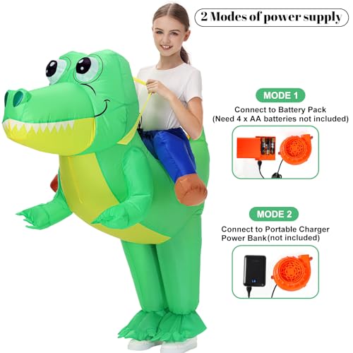 Disfraz Inflable de Cocodrilo para Niños miniatura 2