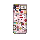 Hülle Galaxy A20 Case Samsung Galaxy A20 Ich Liebe Medicina Spritzenpflaster für Krankenakten/Cover Druck auch an den Seiten/Anti-Rutsch Anti-Rutsch Anti-Scratch Schock-resistenten Schutz Schutz