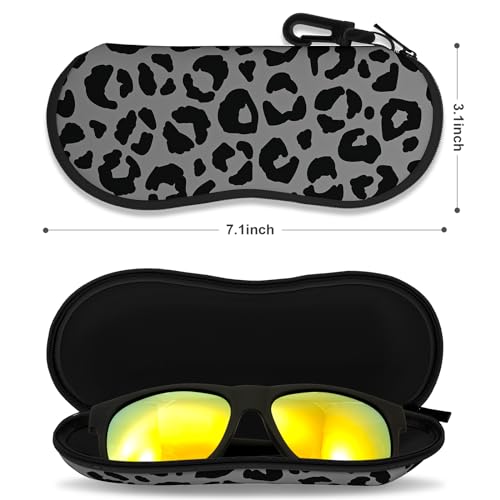 Image of Sunglasses Soft Case, Ultra Light Portable Neoprene Zipper Glasses Case for Men Women