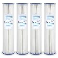 Geekpure Whole House Pleated PP Polypropylene Sediment Filter -4.5" x 20"-5 Micron (Pack 4)