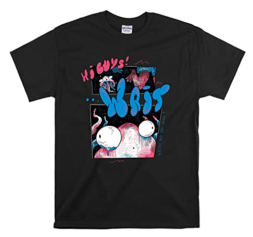 T-shirt Ocean Creatures Squid XXL noir en coton bio souple et confortable pour homme et femme