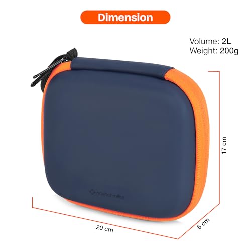 Image of Nasher Miles Compact Tech Kit Go | Durable Travel Organizer | Electronics Gadgets Storage Case for Adapters, Cables, Power Banks, Hard Disks & Accessories (Blue)