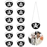 MagiSel 10 Stück Augenklappe Pirat, Piraten Augen Patches, Bequeme Augenmasken, Pirat Filz Augenmaske, Piratenparty Augenklappen, Piraten Thema Party Cosplay, Performance Requisiten