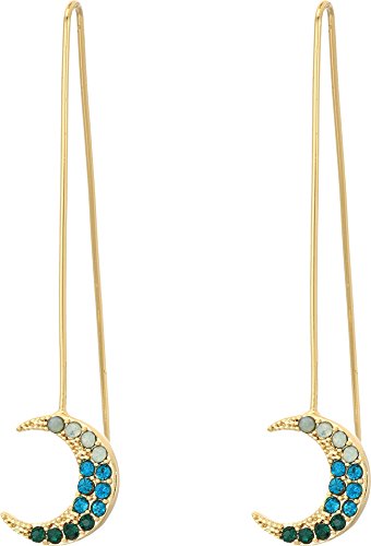 Rebecca Minkoff New Moon Threader Gold Drop Earrings
