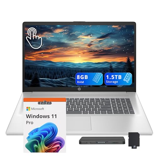 Laptop HP 17.3" HD+ Touchscreen AMD Ryzen 5 8GB RAM 512GB SSD miniatura 1