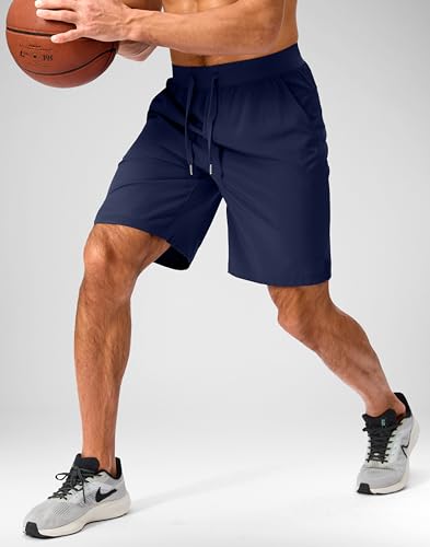 Image of Soothfeel Men's Running Shorts with Zipper Pockets 9 inch / 7 inch / 5 inch Quick Dry Eight Basketball Gym Workout Athletic Shorts