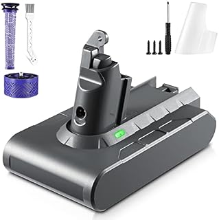 Lachy Replacement Battery for Dyson V6, Upgraded Replace Dyson V6 Battery for V6 Series DC62 DC58 DC59 DC61 DC72 DC74 SV03 SV04 SV05 SV06 SV07 SV09 595 650 770 Vacuum Cleaner with 2 Filters and Brush