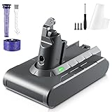 【Funciona muy bien como batería V6 original】: 21,6 V | 2,5 Ah | Batería de iones de litio. Mismo tamaño y función que el original. La batería V6 es compatible con las aspiradoras y el cargador de la serie V6. NOTA: NO cargue inmediatamente después de que se agote la batería y NO lo use inmediatamente después de cargar para prolongar la vida útil de la batería. Deje que la batería se enfríe de 20 a 30 minutos antes o después de cargarla.