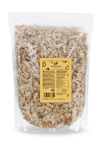 KoRo - Bio Kokoschips geröstet 1 KG - Vorteilspack - 100 % Natur Ohne Zusätze