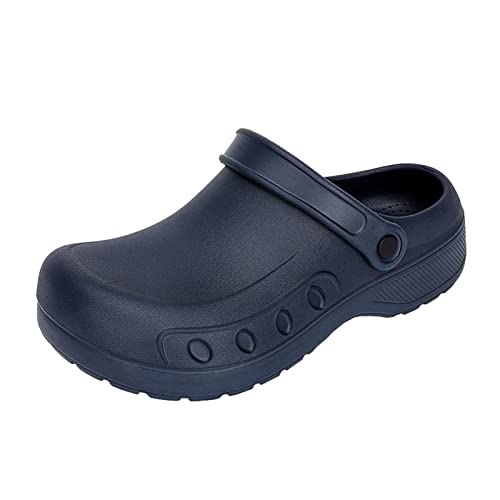 Image of Meidiastra Men Chef Clogs Slip Resistant Garden Clogs with Arch Support Safety Nursing Shoes Work Shoes Water Oil Resistant for Men Food Service