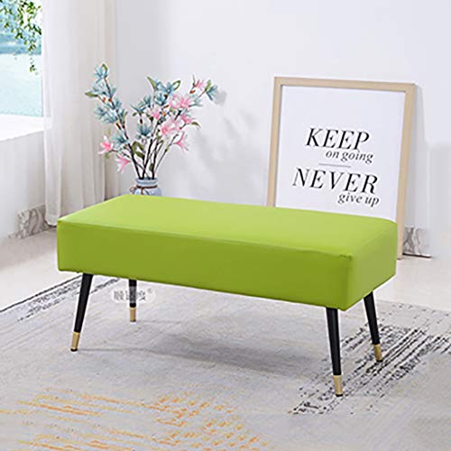 Tabouret de canapé multifonctionnel en velours vert 90cm