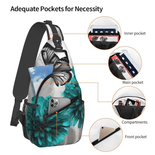 Mochila bandolera cruzada para hombre color negro miniatura 4