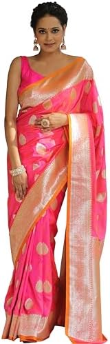 Sugathari Women's Banarasi Saree Pure Kanjivaram Silk Saree Soft new ladies 2025 Design Wear Pattu Sarees Latest Sadi Party Sari collections With Blouse Piece (San Pari-224)