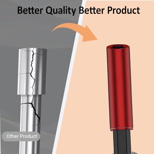 4 Pcs Magnetic Bit Holder, Impact Driver Magnetic Screwdriver Extension with 50mm, 100mm, 150mm and 300mm, Impact Drill Hex Extension for Power Drills & Driver Bit Holder, Tool Adapters (Red) 4 4 Pcs Magnetic Bit Holder, Impact Driver Magnetic Screwdriver Extension with 50mm, 100mm, 150mm and 300mm, Impact Drill Hex Extension for Power Drills & Driver Bit Holder, Tool Adapters (Red) - Image 4