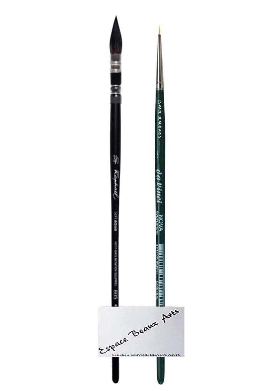 Pennello Raphael Lavis, Softaqua, serie 805 Vegans, n° 0/3 + 1 pezzo Mini Da Vinci Nova-Synthetik 1570