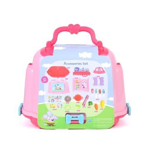 Image of GENIE'S TOY BUS Peppa Pig Kitchen Playset - Interactive Pretend Play Girls Toy with Accessories | Official Peppa Pig Licensed Toy for Kids (Ages 3+)
