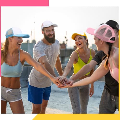 Image of 40 Pack Sublimation Blank Trucker Hat Bulk Wholesale Mesh Baseball Cap for Women Men DIY Hat Bar Party