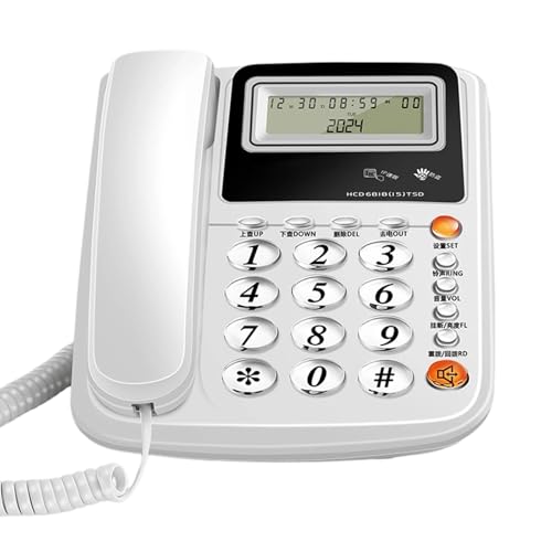 Téléphone fixe à grand bouton contre les interférences pour une voix claire