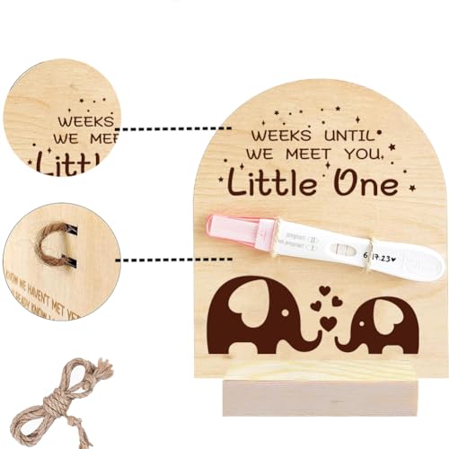 Image of FREEBLOSS Pregnancy Announcements Lovable Elephant Print Baby Announcements Board Soon to Be Mom & Dad Ways to Announce Pregnancy Pregnancy Announcement for First Time Dad, HOME-FB0009-14-US35