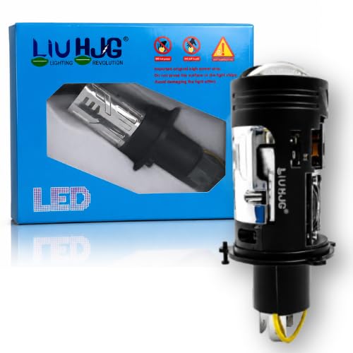 LIU HJG H4 Projector Lens 50W LED Headlight Bulb, White, Yellow/White & Red Devil Eye Effect, High Brightness, Waterproof, Efficient Heat Dissipation, Universal Fit for Car and Bike (Pack of 1)-image-4