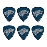 Game of Thrones Stark Sigil Novelty Guitar Picks Medium Gauge - Set of 6