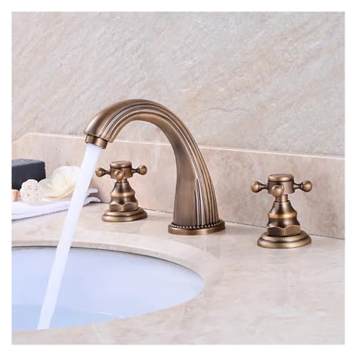 Mezclador de encimera negro de 3 orificios para baño y cocina moderna