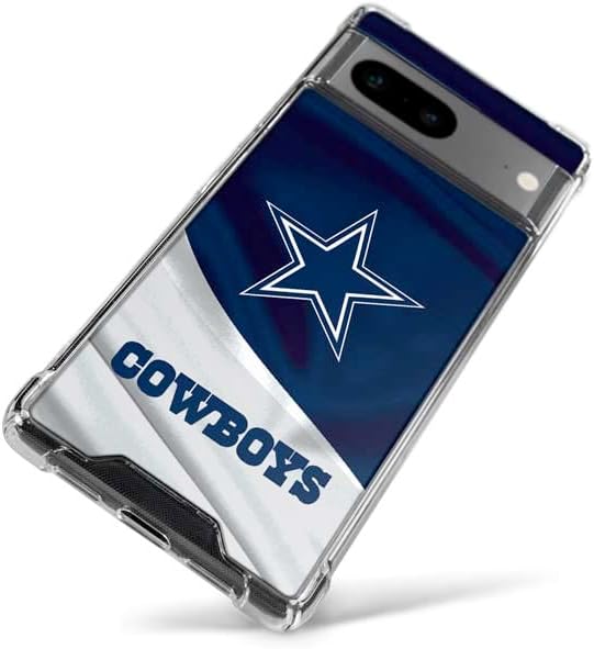 Miniatura 2 de Skinit Funda transparente compatible con Google Pixel 7a, diseño oficial de los Dallas Cowboys de la NFL