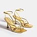 DREAM PAIRS Women's Low Kitten Heels Strappy Design with Lace Up Open Square Toe Thong Ankle Strap Shoes Fashionable Sexy Sylvestra Heeled Sandals for Dressy Occasions,Size 7.5,Gold,DWUMHS2560