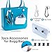 Clear Beach Bag Organizer Insert with 3pcs Accessories for Medium Bogg Bag Inserts -Beach Tote Bag Divider with Sunglasses Holder, Phone Holder and Clips Hooks - Beach Tote Insert Organizer Liner