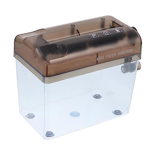 Operitacx Mini Trituratore Manuale Portatile Per Documenti Design Compatto Per Casa e Ufficio Facile Trasportare e Utilizzare Cestino Per Rifiuti Per Ricevute e Fatture