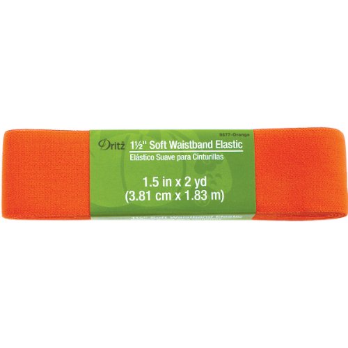 Dritz Waistb Suave y elástica, 3,8u00a0by 2-Yard, Naranja